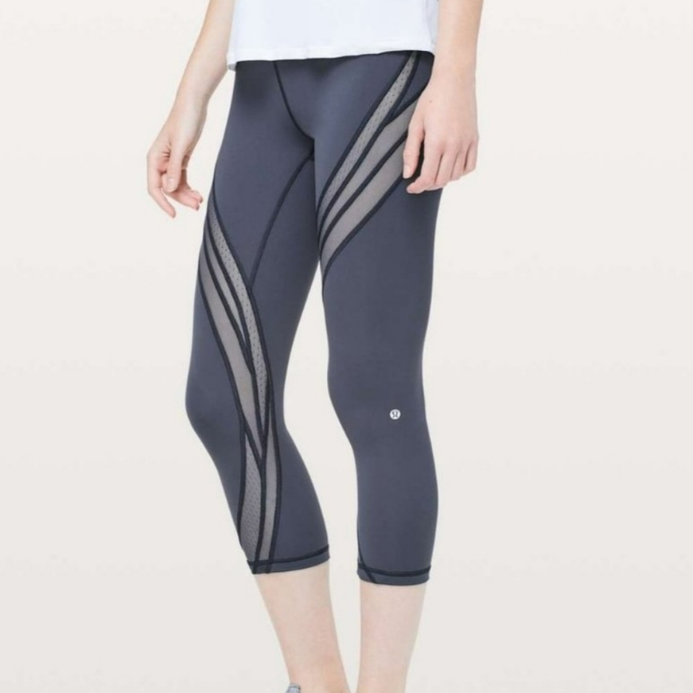 Lululemon Never Still Running Crop Leggings